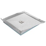 U - tile - receveur de douche  carreler ultra plat + natte tanche + siphon ultra plat - 90 x 90 cm ...