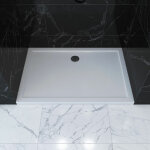 Aurlane - receveur de douche a poser extra - plat acrylique blanc rectangle - 120x80 whiteness 120