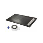 Pdd - receveur de douche extra plat premium noir ral 9005 70x120