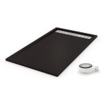 Receveur de douche extra plat premium noir ral 9005 80x120