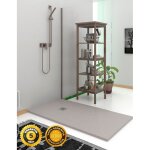Receveur de douche extraplat - r�sine et charges min�rales - texture ardoise - antid�rapante c3 - fourni ...