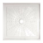 Receveur de douche pour handicaps 90 x 90 cm au ras du sol idral 15201 blanc