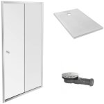 Receveur douche jacob delafon ipso 100 x 80 + paroi coulissante niche + bonde