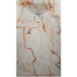 Kroos ® - receveur de douche marbre creme, finition lisse stone 3d, grille de couleur - 80 x 70 cm Kroos ® - receveur de douche marbre creme, finition lisse stone 3d, grille de couleur - 80 x 70 cm