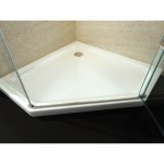Bernstein - receveur de douche pentagonal - 90 x 90 cm et systme dvacuation