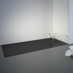 Schulte - receveur de douche 80 x 160 cm de plain - pied, d�cor effet pierre anthracite, ultra l�ger, ...