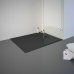 Schulte - receveur de douche 90 x 100 cm de plain - pied, d�cor effet pierre anthracite, ultra l�ger, ...