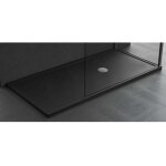 Receveur de douche plat novellini olympic plus noir 160x80 cm h 4, 5cm