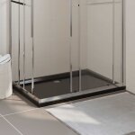 Receveur de douche rectangulaire abs noir 80x120 cm