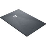 Receveur de douche en rsine imitation ardoise - gris ardoise + natte tanche + siphon 360 - 140 x 90 ...
