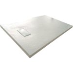 Giorgy - receveur de douche smc en fibre de verre effet pierre avec bonde inclus h. 2, 6 cm 80 x 160 ...