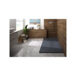 Kinedo ? receveur de douche � poser 160x90 cm ? aspect min�ral blanc ? composite min�ral ? bonde horizontale ...
