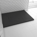 Aurlane ? receveur de douche � encastrer 90x120 cm ? r�sine smc finition ardoise noire ? pente diamant ...