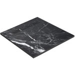 Receveur r�sine 100 x 100 cm imitation marbre noir - grille caniveau excentr�e