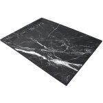 Receveur r�sine 150 x 100 cm imitation marbre noir - grille caniveau excentr�e