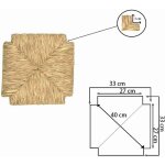 Okaffarefatto - sige de rechange en paille 33 cm 33 cm avec coins pour chaises et tabourets