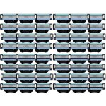 Recharges de lames de rasoir 48 pi�ces compatibles mach 3 manuelles
