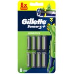 Recharges de lames de rasoir gillette sensor 3 + sensitive, 8 cartouches avec 3 lames Recharges de lames de rasoir gillette sensor 3 + sensitive, 8 cartouches avec 3 lames
