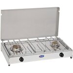 Réchaud à gaz en inox 2 feux parker Réchaud à gaz en inox 2 feux parker