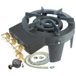 Rechaud gaz traiteur fonte véritable 9. 8 kw 4 pieds 3 robinets + tuyau gaz et détendeur Rechaud gaz traiteur fonte véritable 9. 8 kw 4 pieds 3 robinets + tuyau gaz et détendeur