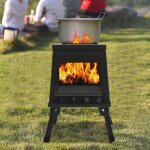 R�chaud de tente, tente de camping en plein air, po�le � bois, r�chaud de camping portable, four de camping, ...
