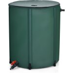 R�cup�rateur d'eau de pluie 225l - pliable r�servoir � eau filtre �60 x 80 cm vert - costway