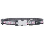 Red dingo - collier chien gris flamants rose taille : t1