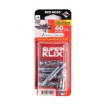 Red head lot de 4 chevilles diam. 10 x l. 35 mm et patte � vis red head, diam. 5mm