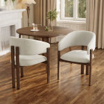 Redom ensemble de 2 chaises de salle � manger, en m�tal rev�tues d'un tissu en lin confortable et respirant, ...