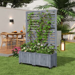 Redom pot de fleurs avec support, bac � fleurs � double niveau avec support pliable et roulettes, en ...