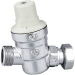R�ducteur de pression inclin�, pour la s�curit� de la chaudi�re. raccord 3 / 4  f caleffi 533151 chrom� ...