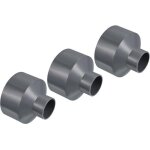 R�ducteur pvc tuyau 110x50mm droit gris, 2 pi�ces, raccord adaptateur pour canalisation