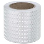 R�fl�chissant blanc, 10 cm x 10 m, bandes d'avertissement de s�curit� r�fl�chissantes, autocollants auto ...