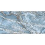 Rflex boutique - carrelage sol et mur poli effet marbre bavaro bleu cobalt 60x120 cm