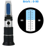 R�fractom�tre portatif, saccharim�tre, instrument de mesure 0 - 90 %, mesureur de douceur pour jus de ...