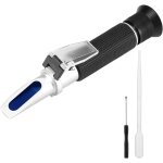 R�fractom�tre de salinit�, hydrom�tre testeur d'eau sal�e � double �chelle avec atc, pour la pisciculture, ...