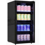 R�frig�rateur � boissons - homcom - 93 l - porte vitr�e, �tag�res r�glables, �clairage led - acier - ...