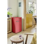 Rfrigrateur conglateur pose libre retro 83 cm 90 litres rouge respekta