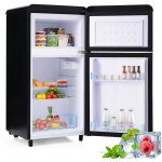 Hommoo - r�frig�rateur r�tro avec �clairage led, volume total 72 litres, volume cong�lateur 21 litres, ...
