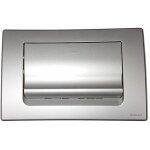 Plaque de commande murale simple volume réservoir wc encastré, chromé mat Plaque de commande murale simple volume réservoir wc encastré, chromé mat