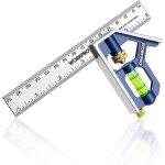 R�gle d'angle de combinaison, equerre � combinaison 150mm en acier inoxydable, equerre combin�e avec ...