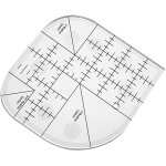 R�gle d'angle incurv�e pour courtepointe, patchwork de couture mod�les de couture � bords ronds, outils ...