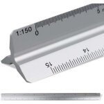 R�gle d'architecte triangle � �chelle de 30cm, �chelle: 1:20 - 1:25 - 1:50 - 1:75 - 1:10 mati�re: aluminium, ...