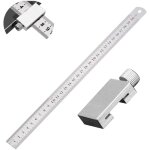 R�gle de but�e en acier inoxydable, 30 cm r�gle de but�e avec but�e en m�tal outil de tra�age, trusquin ...