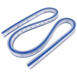 R�gle courbe flexible 60 cm - longue r�gle de mesure pour patrons de v�tements et d�coupe de tissu