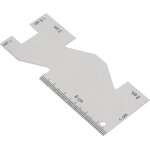 R�gle de couture / quilting en m�tal - accessoire durable pour artisanat et tricot (1 pi�ce)