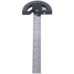 R�gle de menuisier en acier inoxydable de 300 mm, instrument de mesure d'angle de 0 � 180 �, rapporteur ...