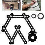 R�gle de mesure multi - angle en alliage d'aluminium � 6 c�t�s outil de mesure polyvalent