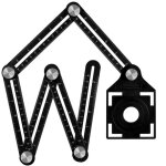 R�gle de mesure multi - angle avec trou de positionnement - outil de gabarit d'angle en alliage d'aluminium ...