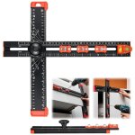 R�gle de positionnement de per�age 4 en 1 en aluminium avec double niveau � bulle - longueur et angle ...